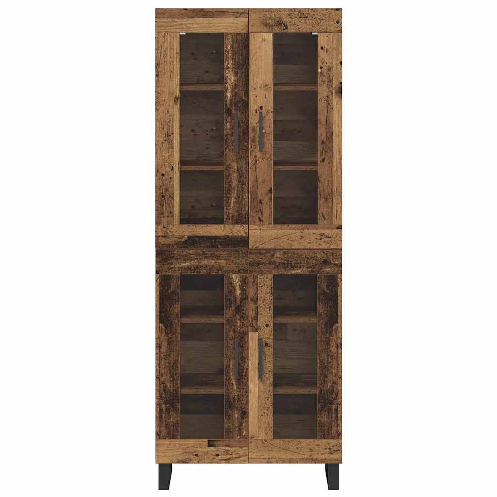 Aparador alto 2 pcs Madera envejecida