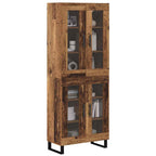 Aparador alto 2 pcs Madera envejecida