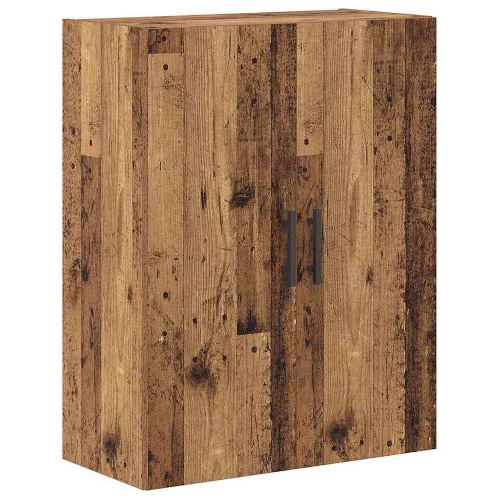 Aparador alto 2 pcs Madera envejecida 69,5 x 34 x 180 cm