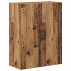 Aparador alto 2 pcs Madera envejecida 69,5 x 34 x 180 cm