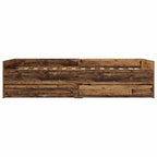 Estructura de cama con cajón Madera envejecida 100 x 200 cm