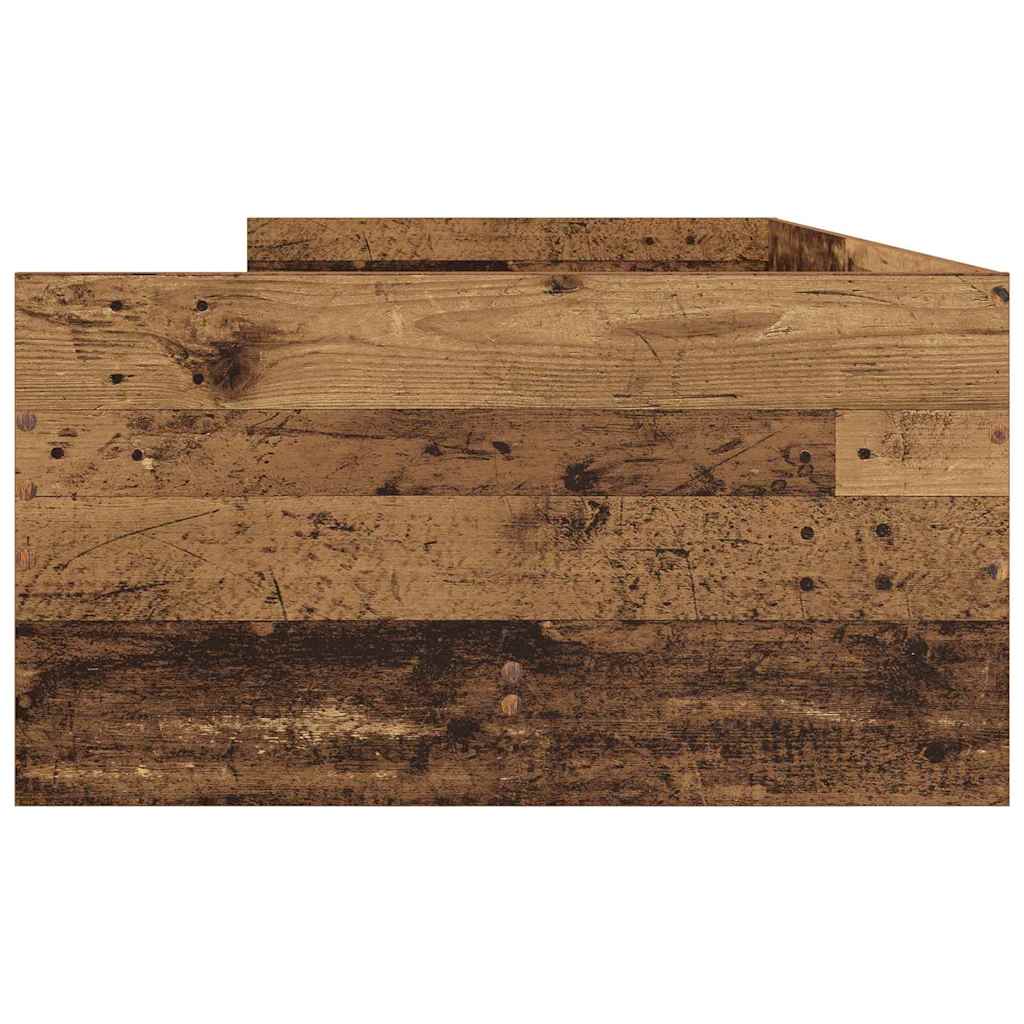 Estructura de cama con cajón Madera envejecida 100 x 200 cm