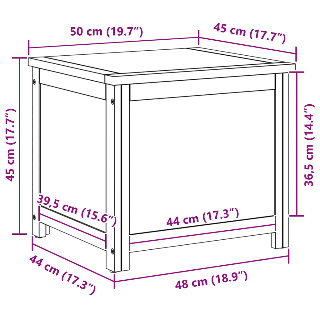 Caja de Almacenamiento con almacenamiento 50 x 45 x 45 cm