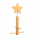 Árbol de Navidad de madera con soporte Marrón 210 cm Bambú