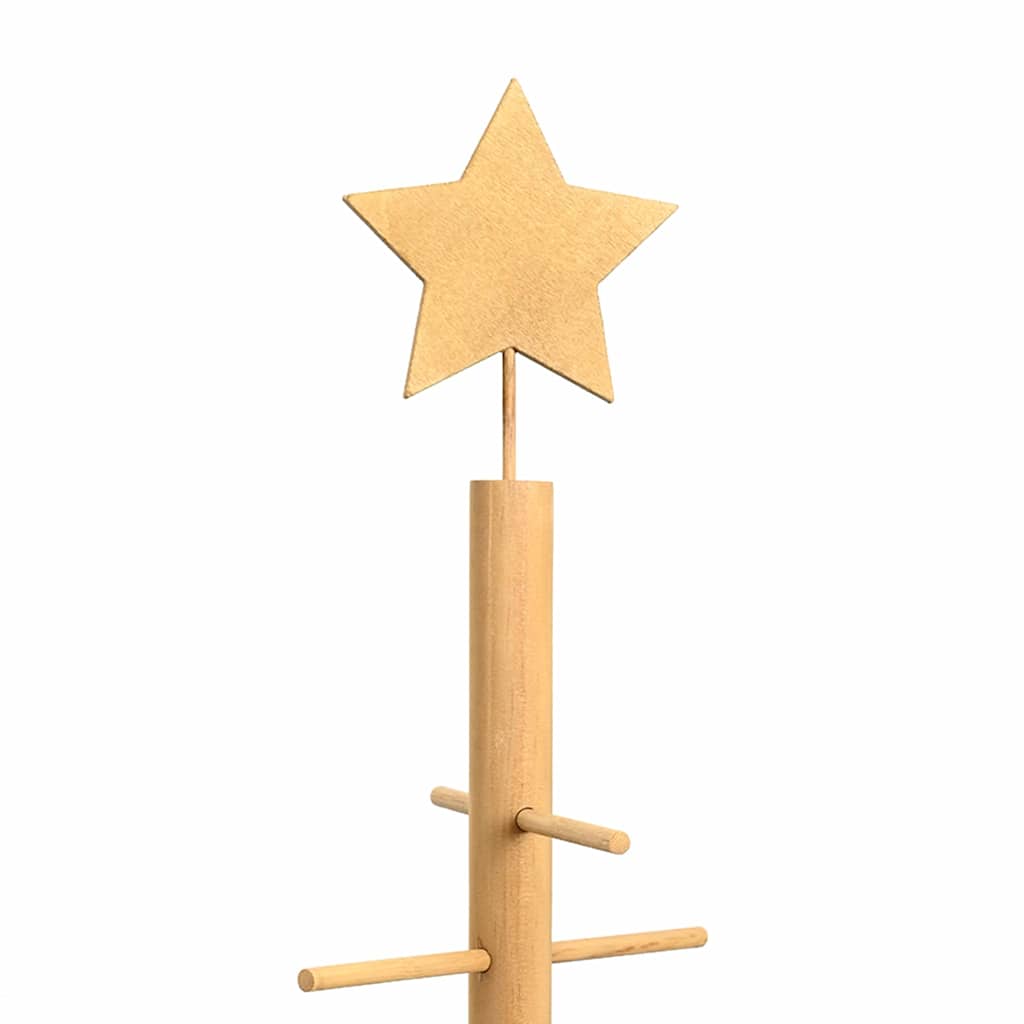 Árbol de Navidad de madera con soporte Marrón 210 cm Bambú