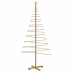 Árbol de Navidad de madera con soporte Marrón 210 cm Bambú