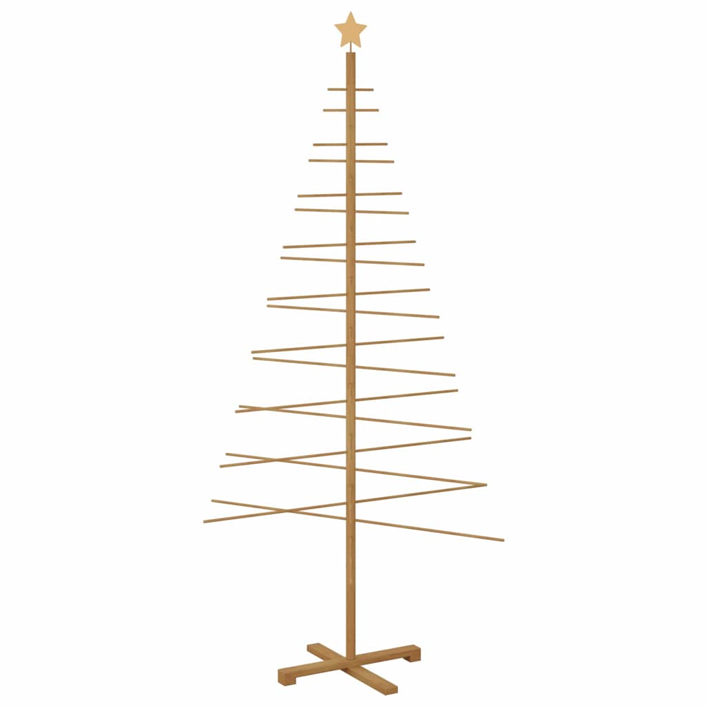 Árbol de Navidad de madera con soporte Marrón 210 cm Bambú