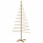 Árbol de Navidad de madera con soporte Marrón 210 cm Bambú
