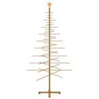 Árbol de Navidad de madera con soporte Marrón 210 cm Bambú