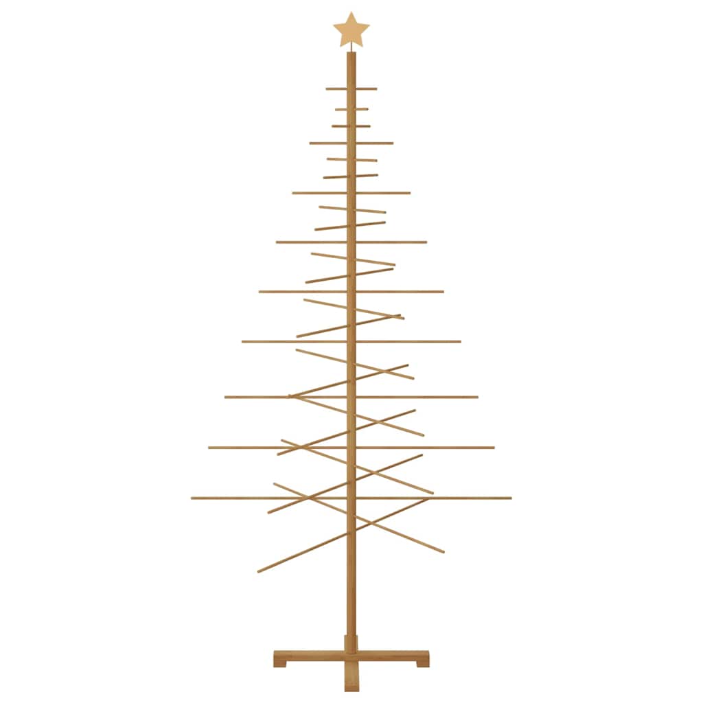 Árbol de Navidad de madera con soporte Marrón 210 cm Bambú