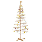 Árbol de Navidad de madera con soporte Marrón 210 cm Bambú