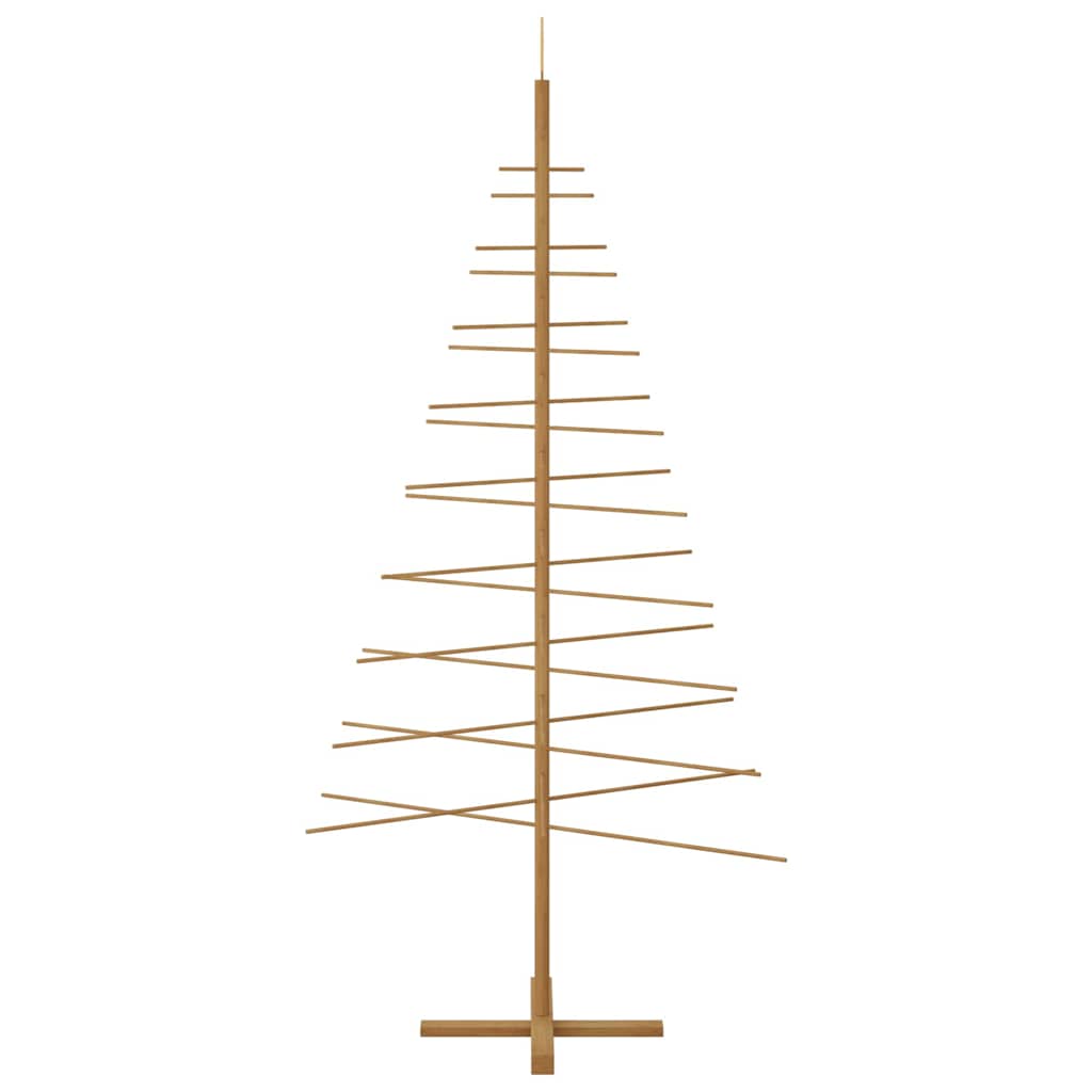 Árbol de Navidad de madera con soporte Marrón 210 cm Bambú