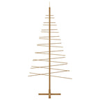 Árbol de Navidad de madera con soporte Marrón 210 cm Bambú