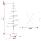 Árbol de Navidad de madera con soporte Marrón 210 cm Bambú