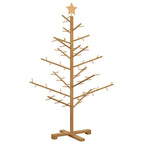 Árbol de Navidad de madera Marrón 125 cm Madera maciza de pino