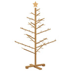 Árbol de Navidad de madera Marrón 125 cm Madera maciza de pino