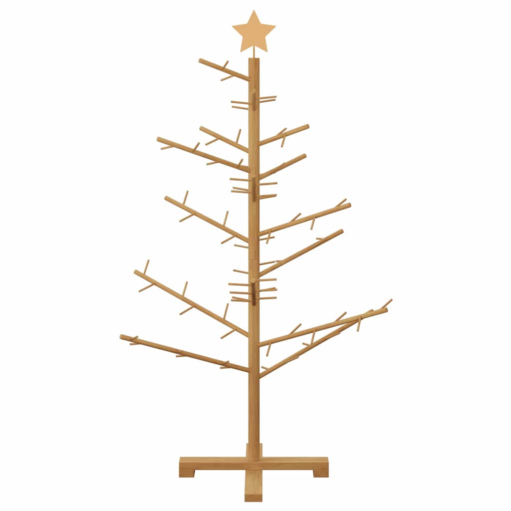 Árbol de Navidad de madera Marrón 125 cm Madera maciza de pino