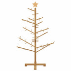 Árbol de Navidad de madera Marrón 125 cm Madera maciza de pino