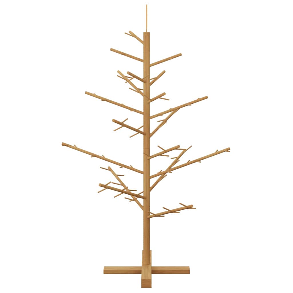 Árbol de Navidad de madera Marrón 125 cm Madera maciza de pino
