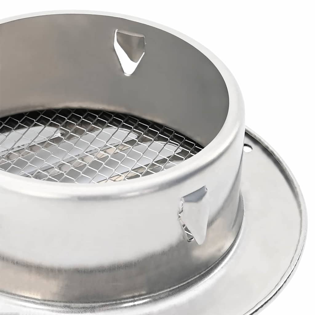 Rejillas de ventilación de aire 4 pcs Plateado 100 mm