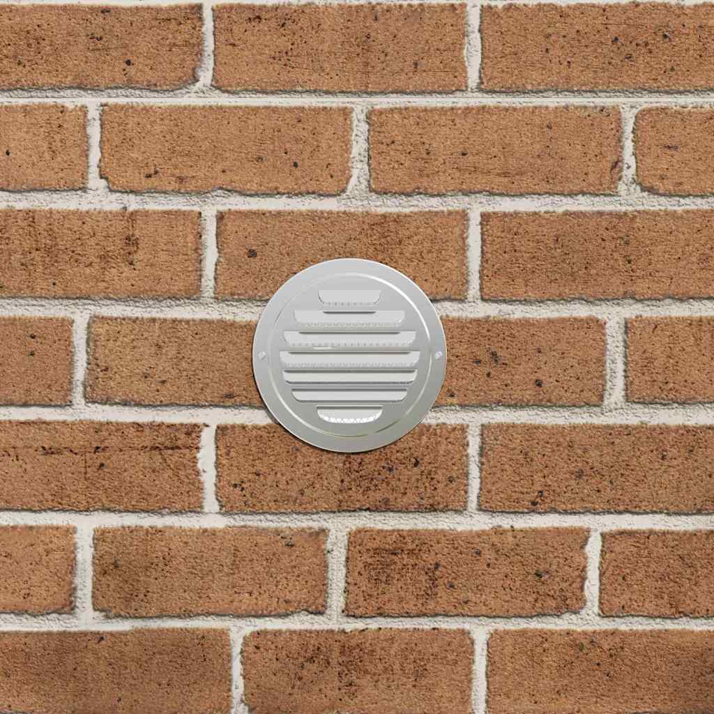 Rejillas de ventilación de aire 4 pcs Plateado 100 mm