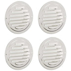 Rejillas de ventilación de aire 4 pcs Plateado 100 mm