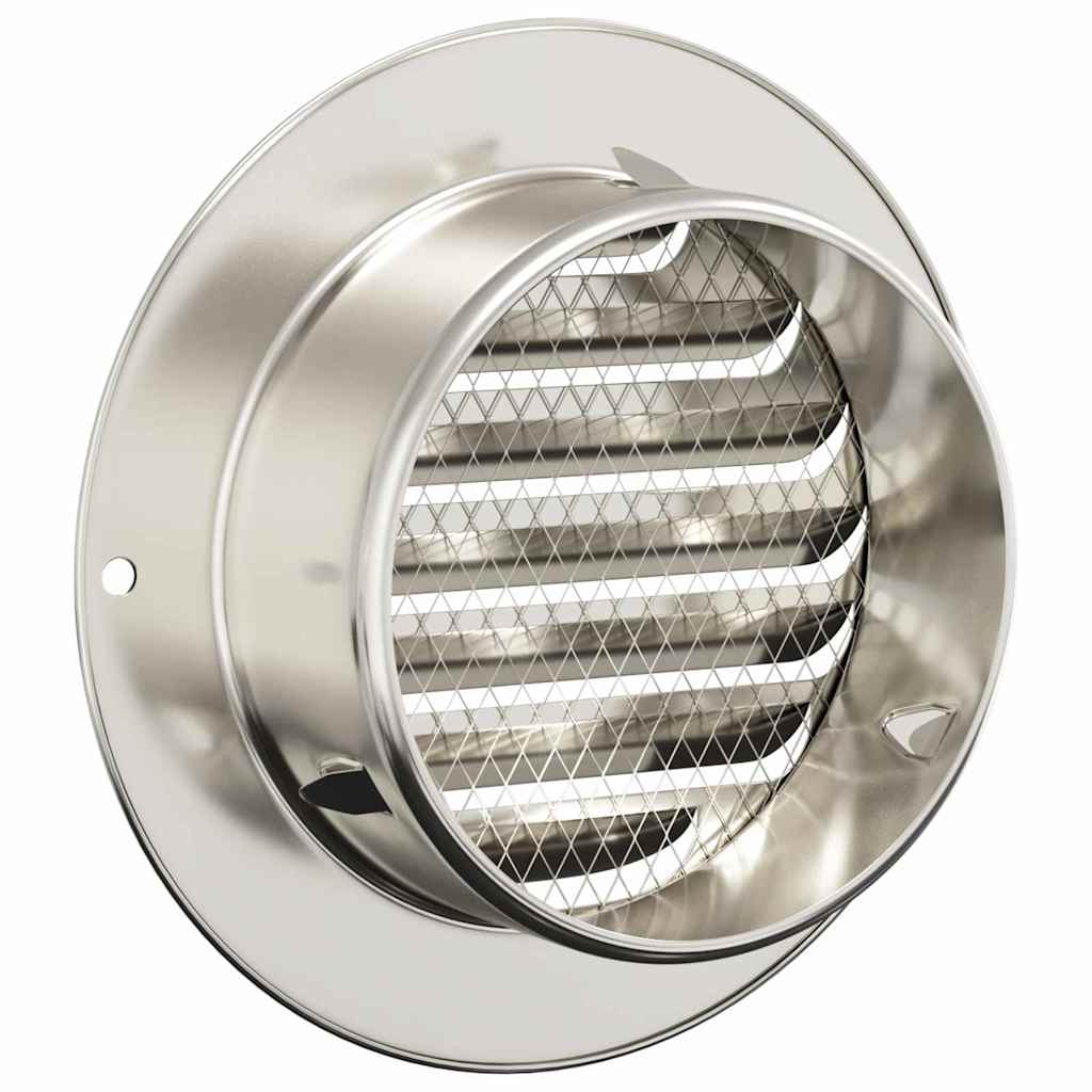 Rejillas de ventilación de aire 4 pcs Plateado 100 mm