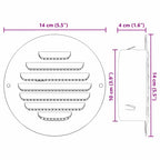 Rejillas de ventilación de aire 4 pcs Plateado 100 mm