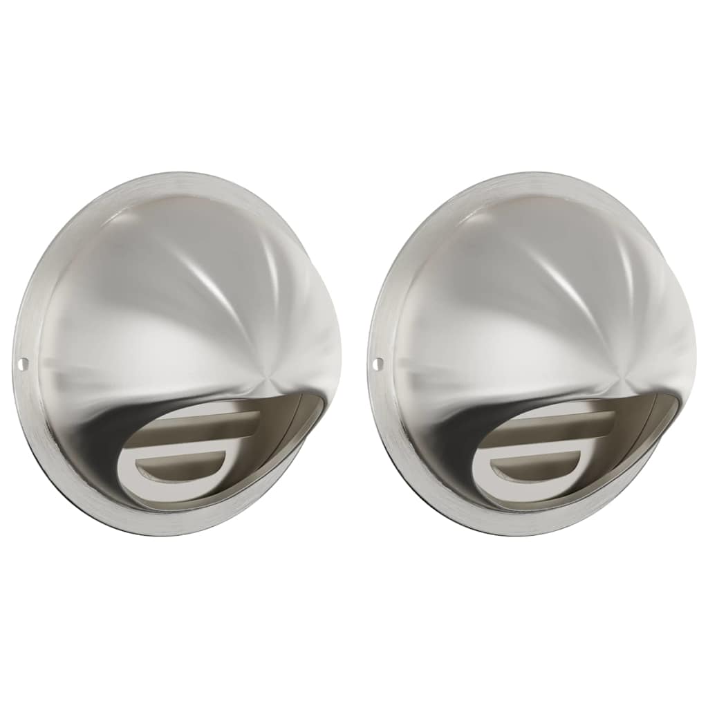 Rejillas de ventilación de aire 2 pcs Plateado 100 mm