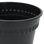 Maceta Redonda para Flores 24 pcs Negro Ø 12,5 x 10 cm Plástico