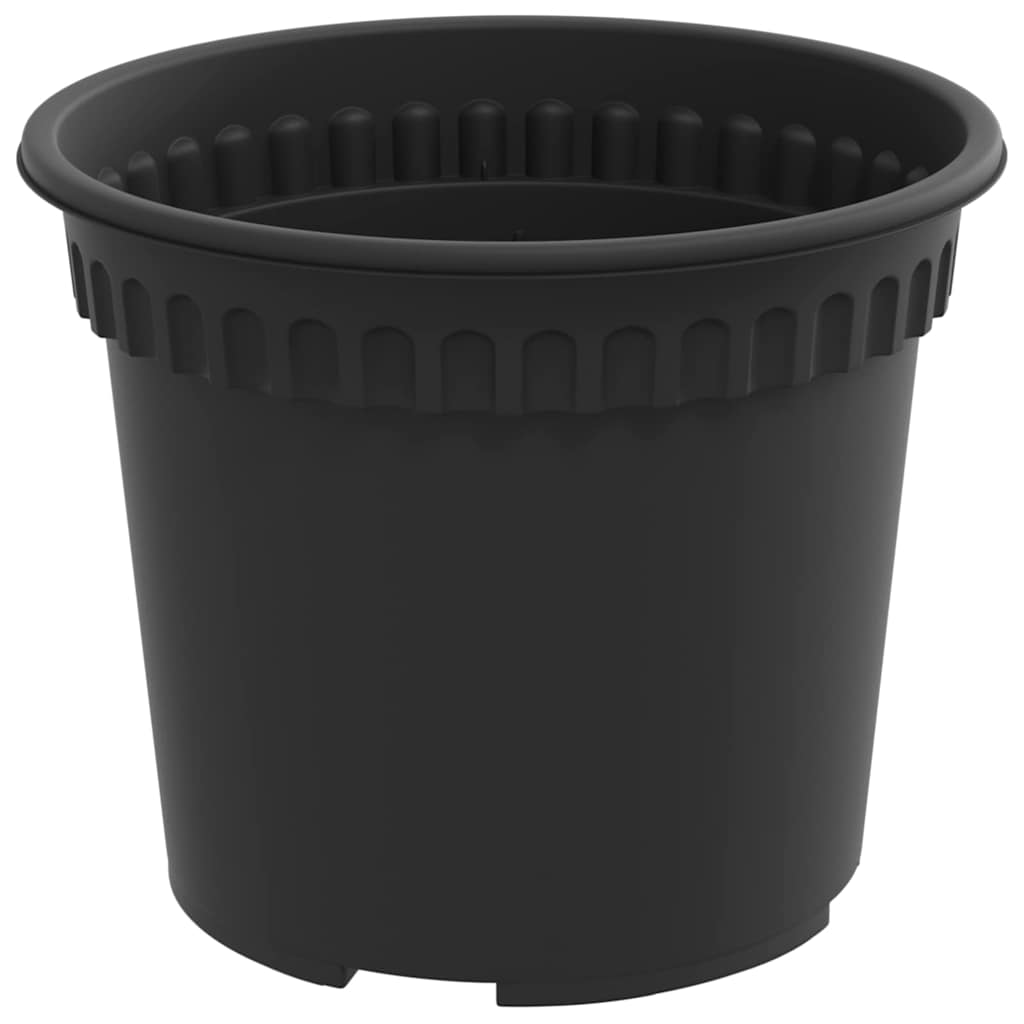 Maceta Redonda para Flores 24 pcs Negro Ø 12,5 x 10 cm Plástico