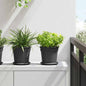 Maceta Redonda para Flores 24 pcs Negro Ø 12,5 x 10 cm Plástico
