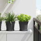 Maceta Redonda para Flores 24 pcs Negro Ø 12,5 x 10 cm Plástico