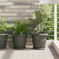 Maceta Redonda para Flores 24 pcs Negro Ø 22 x 18 cm Plástico