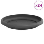 Bandeja Redonda para Flores 24 pcs Negro Ø 14 x 2 cm Plástico
