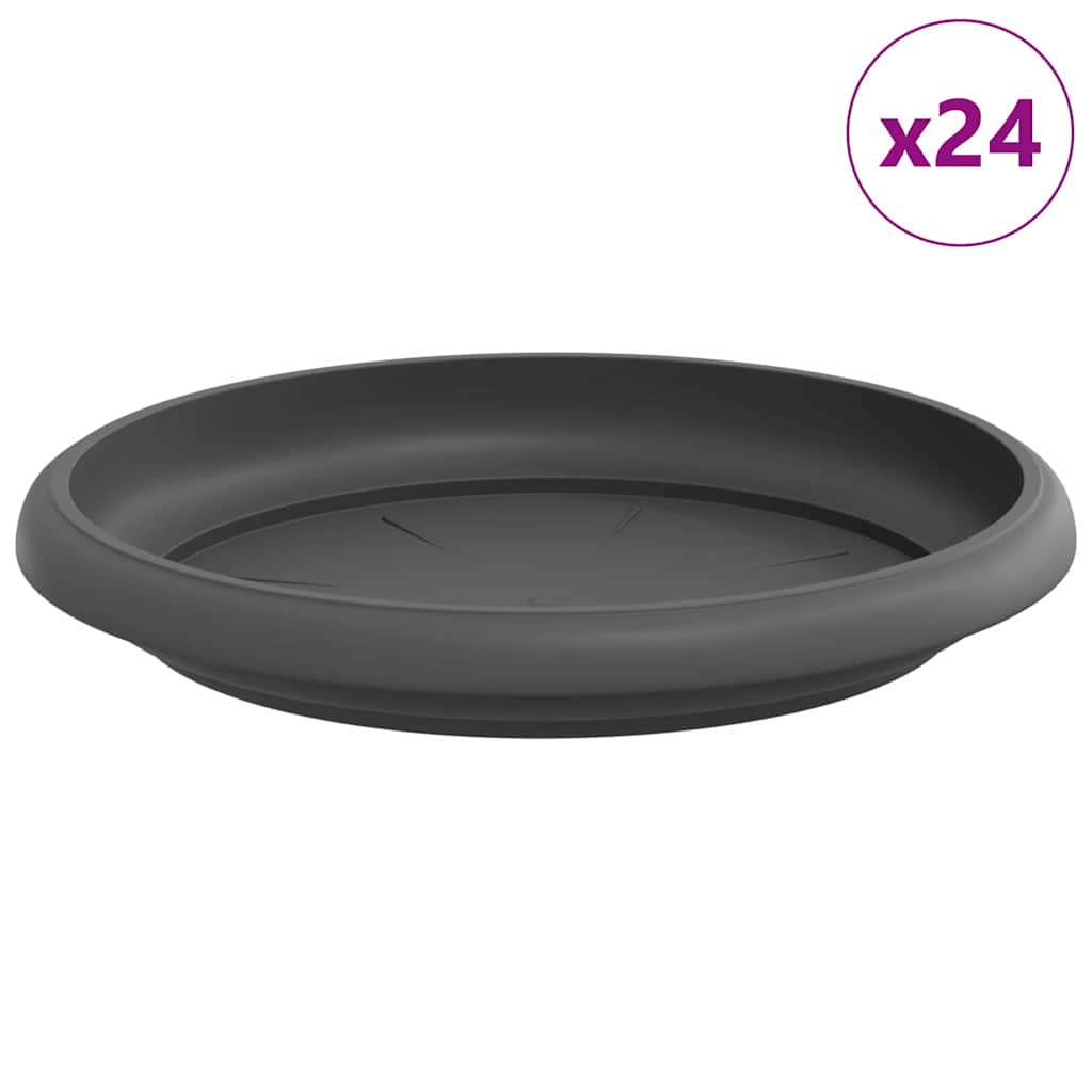 Bandeja Redonda para Flores 24 pcs Negro Ø 14 x 2 cm Plástico
