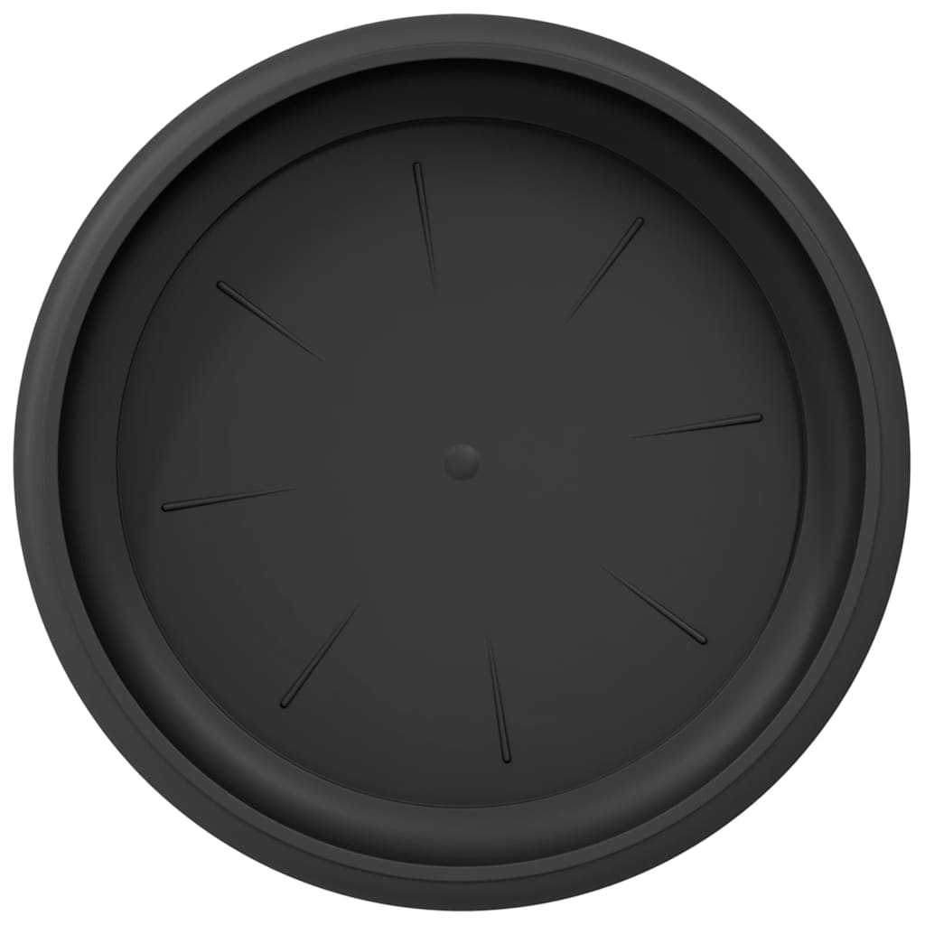 Bandeja Redonda para Flores 24 pcs Negro Ø 14 x 2 cm Plástico