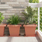 Vaso quadrado para flores 24 unidades Preto 16 x 16 x 14 cm