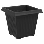 Maceta cuadrada para flores 24 pcs Negro 16 x 16 x 14 cm