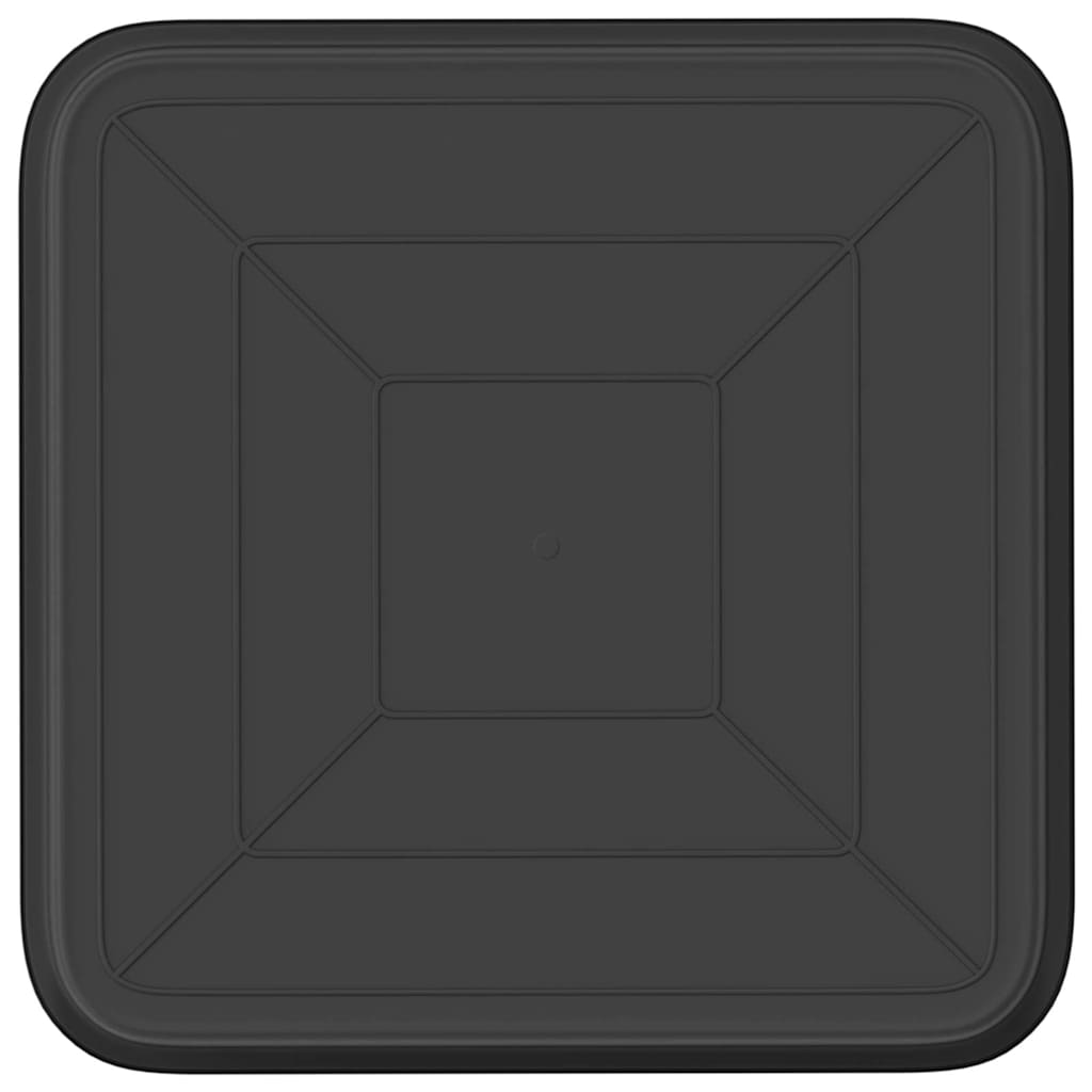 Bandeja Cuadrada para Flores 24 pcs Negro 15 x 15 x 2 cm