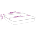 Bandeja Cuadrada para Flores 24 pcs Negro 15 x 15 x 2 cm