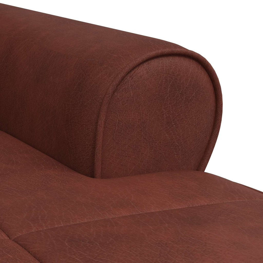 Sillón reclinable con cojín Marrón Brillante 91 x 157 x 91 cm