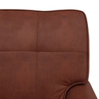 Sillón reclinable con cojín Marrón Brillante 91 x 157 x 91 cm
