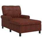 Sillón reclinable con cojín Marrón Brillante 91 x 157 x 91 cm