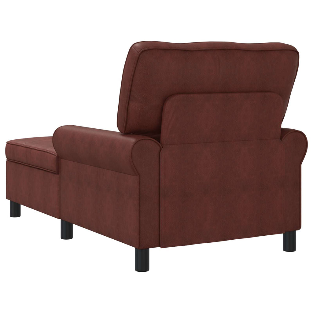 Sillón reclinable con cojín Marrón Brillante 91 x 157 x 91 cm