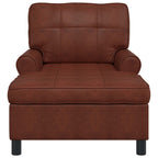 Sillón reclinable con cojín Marrón Brillante 91 x 157 x 91 cm