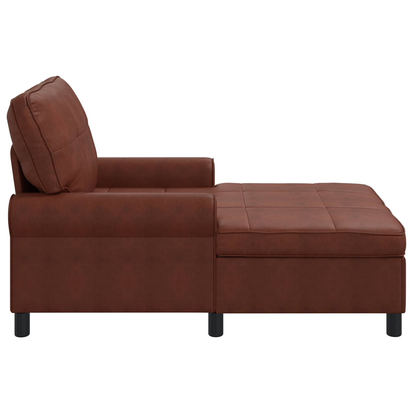 Sillón reclinable con cojín Marrón Brillante 91 x 157 x 91 cm