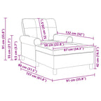 Sillón reclinable con cojín Marrón Brillante 91 x 157 x 91 cm