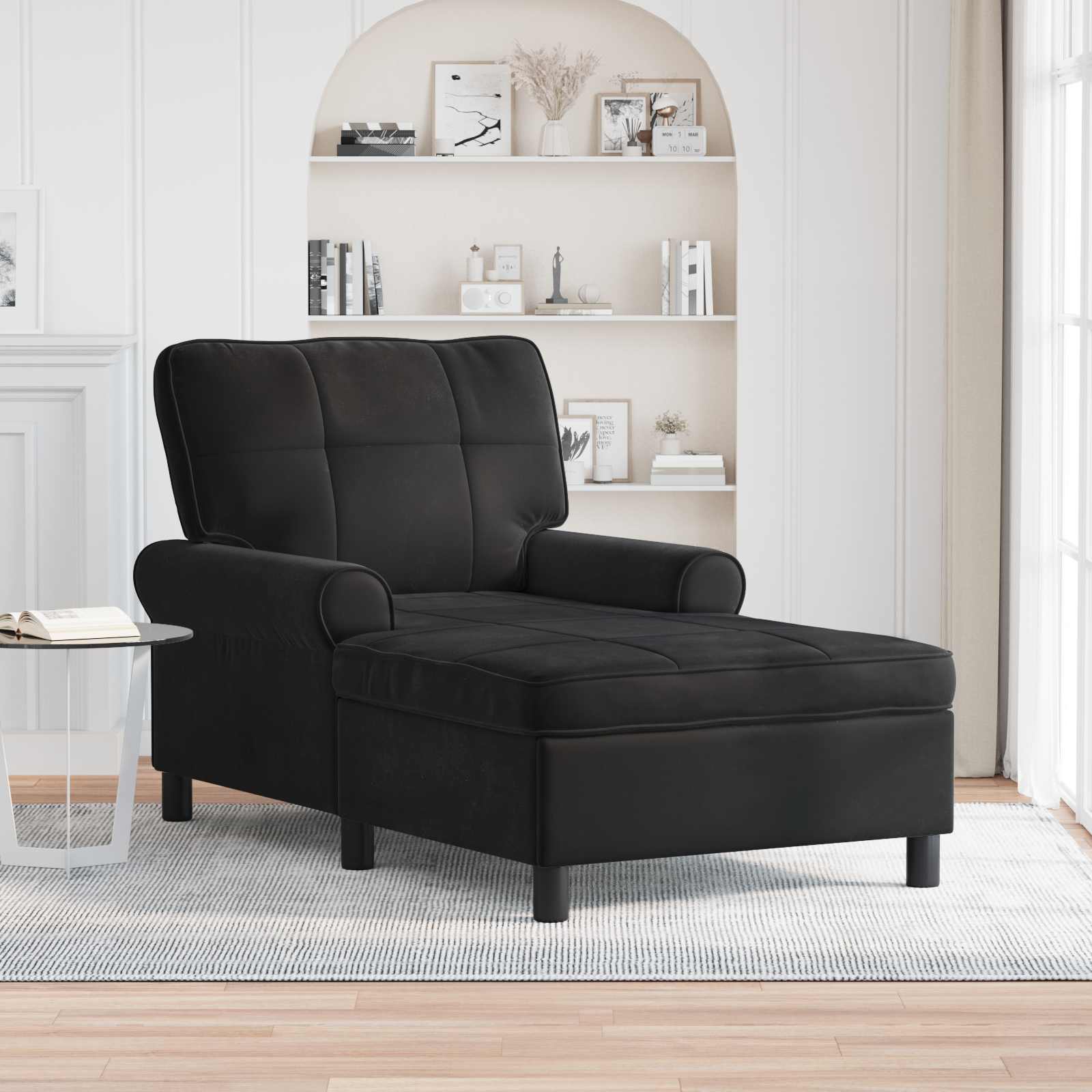 Poltrona Reclinável Amarela 91 x 157 x 91 cm Veludo