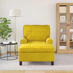 Sillón reclinable Amarillo 91 x 157 x 91 cm Terciopelo